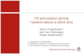 Tilt perception during  rotation about a tilted axis Rens Vingerhoets 1,2 Jan Van Gisbergen 1
