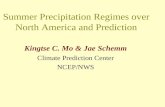 Summer Precipitation Regimes over North America and Prediction