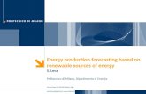Energy production forecasting based on renewable sources of energy