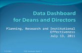 Data Dashboard for Deans and Directors