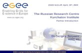 The Russian Research Centre Kurchatov Institute Partner Introduction Dr.Sergey Teryaev RRC KI