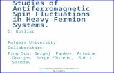 Studies of Antiferromagnetic Spin Fluctuations in Heavy Fermion Systems.