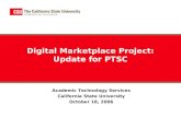 Digital Marketplace Project: Update for PTSC