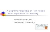 A Cognitive Perpective on How People Learn: Implications for Teaching