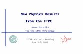 New Physics Results from the FTPC Joern Putschke for the STAR FTPC group