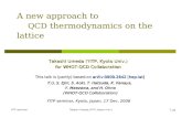 A new approach to  QCD  thermodynamics on the lattice