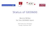 Status of GEO600