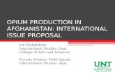 OPIUM PRODUCTION IN AFGHANISTAN: INTERNATIONAL ISSUE PROPOSAL