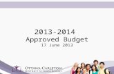 2013-2014  Approved Budget 17 June 2013
