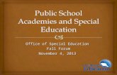Public School Academies and Special Education