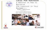 Local PSA Outreach A Webinar on How to Maximize  PSA Exposure in Your Market