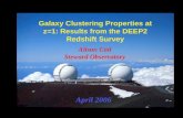 Galaxy Clustering Properties at z=1: Results from the DEEP2 Redshift Survey
