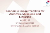 Economic Impact Toolkits for Archives, Museums and Libraries