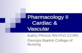 Pharmacology II           Cardiac & Vascular