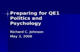 Preparing for QE1 Politics and Psychology