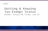 Getting & Keeping  Tax-Exempt Status
