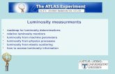 Luminosity measurments  roadmap for luminosity determinations relative luminosity monitors
