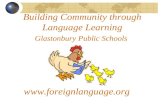 Building Community through Language Learning Glastonbury Public Schools
