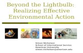 Beyond the Lightbulb:  Realizing Effective Environmental Action