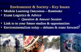 Environment & Society - Key Issues