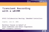 Transient Recording  with a uDIMM