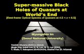 Super-massive Black Holes of Quasars at World â€™ s End