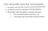 Fry: acoustic cues for consonants