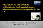 Dr  Geoffrey Walker, Roehampton University, UK