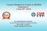 Dr.  Niraj  Sharma, Scientist Central Road Research Institute (CRRI) New Delhi, 110 020