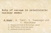 Role of vacuum in relativistic nuclear model