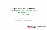 Rocky Mountain Power  “Renewables today and tomorrow”