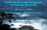 Double Beta Decay Spectroscopy and  Neutrino mass sensitivities Hiro Ejiri*, T. Shima