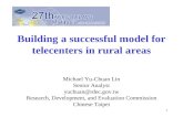 Building a successful model for telecenters in rural areas