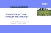“Establishing Trust Through Traceability”