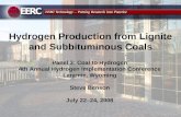 Hydrogen Production from Lignite and Subbituminous Coals