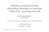 Stability using fluid limits: Illustration through an example "Push-Pull" queuing network