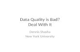 Data Quality is Bad? Deal With It