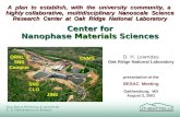 Center for Nanophase  Materials  Sciences