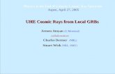 UHE Cosmic Rays from Local GRBs