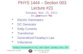 PHYS 1444 – Section  003 Lecture  #21