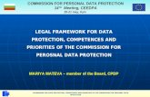 COMMISSION FOR PERSONAL DATA PROTECTION 14 TH   Meeting, CEEDPA 20-21 may, Kyiv