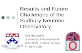 Results and Future Challenges of the Sudbury Neutrino Observatory