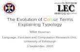 The Evolution of  C o l o u r  Terms Explaining Typology