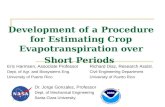Development of a Procedure for Estimating Crop Evapotranspiration over Short Periods