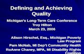 Defining and Achieving Quality