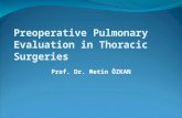 Preoperative Pulmonary Evaluation in Thoracic Surgeries