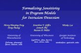 Formalizing Sensitivity in Program Models for Intrusion Detection