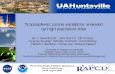 Tropospheric ozone variations revealed by high resolution lidar