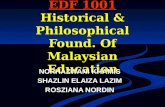 EDF 1001 Historical & Philosophical Found. Of Malaysian Education