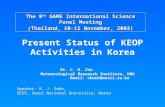 The 8 th  GAME International Science Panel Meeting (Thailand, 10-11 November, 2003)